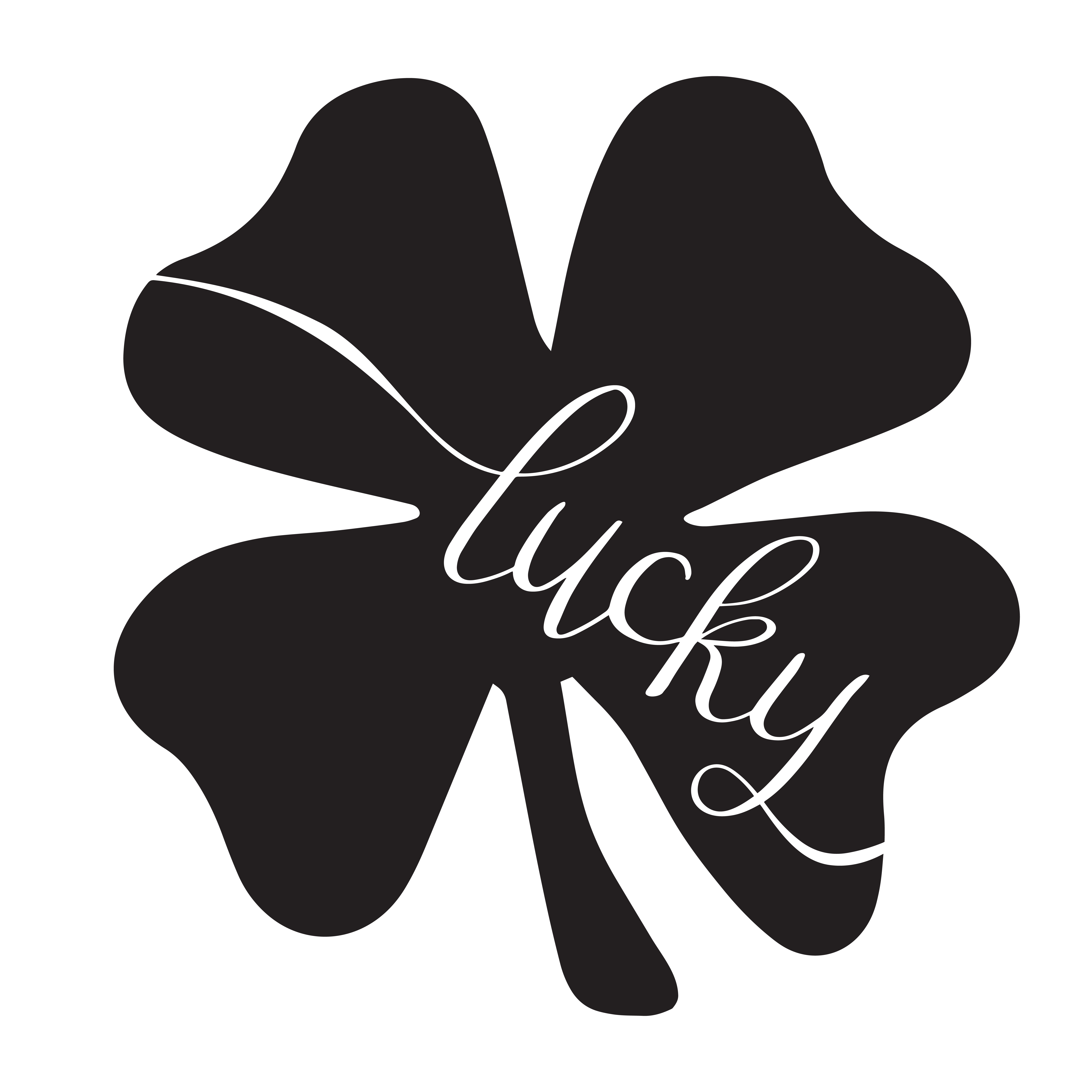 Download Hand Lettered Lucky Shamrock Free SVG Cut File